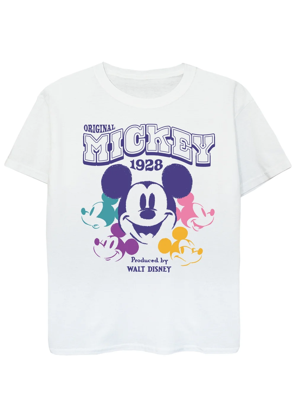 Ada & Ted Disney Mickey Mouse Multi Kids White Graphic T-Shirt (3-13 Years) - Age 7-8 Years Image 1