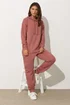 Long Tall Sally Coral Pink Jersey Drawcord Hoodie - Size 12 Image 3