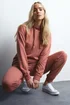 Long Tall Sally Coral Pink Jersey Drawcord Hoodie - Size 12 Image 1