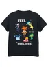 Ada & Ted Disney Inside Out Feelings Kids Black Graphic T-Shirt (3-13 Years) - Age 3-4 Years Image 1