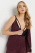 Long Tall Sally Dark Purple Pointelle Knit Button Cami Top - Size 18-20 Image 5