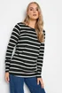 Long Tall Sally 2 Pack Black Stripe Print Long Sleeve T-Shirts - Size 14 Image 2
