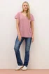 Long Tall Sally Premium Pink V-Neck T-Shirt - Size 14 Clothing Image 2