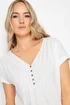 Long Tall Sally Ivory White Cotton Henley T-Shirt - Size 10 Image 4