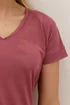 Long Tall Sally Premium Coral Pink V-Neck Modal T-Shirt - Size 8 Image 4