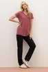 Long Tall Sally Premium Coral Pink V-Neck Modal T-Shirt - Size 8 Image 2