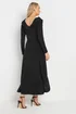 Long Tall Sally Black Long Sleeve Frill Midi Dress - 14 Image 3