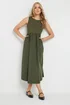Long Tall Sally Khaki Green Jersey & Woven Mix Fabric Midi Dress - 20 Image 4