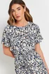 Long Tall Sally Blue Woven Floral Tie Waist Midaxi Dress - 18 Image 5