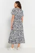 Long Tall Sally Blue Woven Floral Tie Waist Midaxi Dress - 18 Image 4