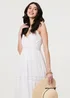 Izabel London White Broderie Anglaise Cami Strap Maxi Dress - 16 Image 4
