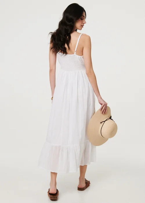 Izabel London White Broderie Anglaise Cami Strap Maxi Dress - 16 Image 2