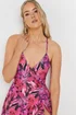 Long Tall Sally Pink Tropical Palm Skirted Swimsuit - Size 10 Image 5