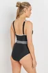 Long Tall Sally Black Monochrome Belted Swimsuit - Size 18 Image 4