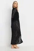 Long Tall Sally Black Crochet Tassel Maxi Cardigan - Size 18-20 Image 4