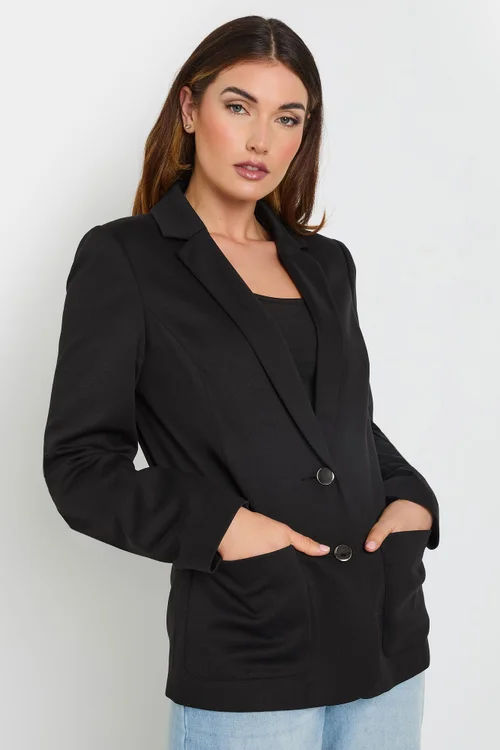 Long Tall Sally Black Tailored Button Blazer - 12 Image 2