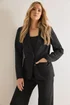 Long Tall Sally Black Tailored Button Blazer - 12 Image 1