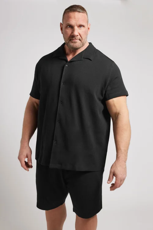 BadRhino Black Short Sleeve Textured Jersey Shirt - 5/6 XL Image 3