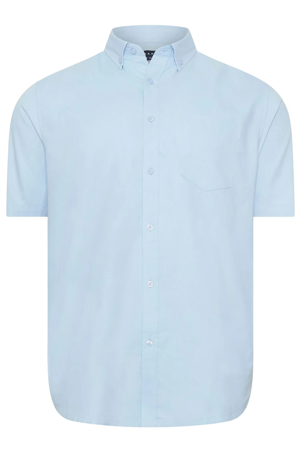 BadRhino Premium Light Blue Short Sleeve Oxford Cotton Shirt - 7/8 XL Image 3