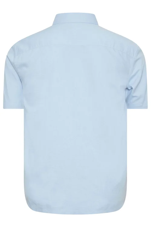 BadRhino Premium Light Blue Short Sleeve Oxford Cotton Shirt - 7/8 XL Image 4