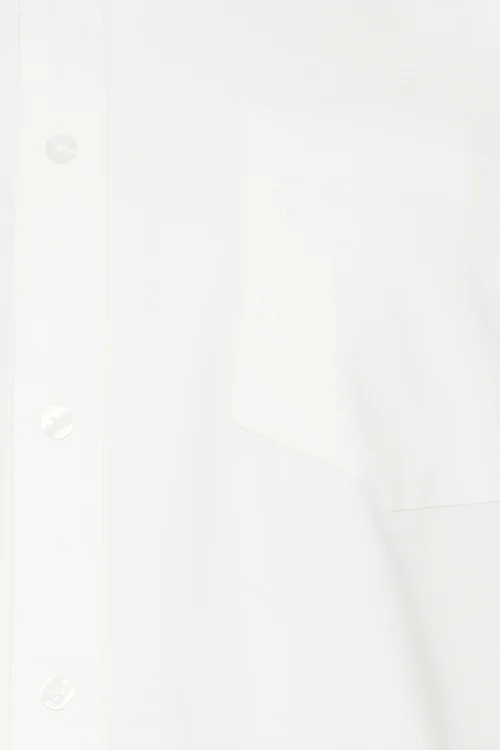 BadRhino Premium White Short Sleeve Oxford Cotton Shirt - Extra Large Image 2