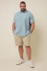 BadRhino Dusky Blue Linen Shirt - Large Image 3