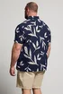 BadRhino Navy Blue Palm Leaf Linen Shirt - Large Image 4