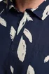 BadRhino Navy Blue Palm Leaf Linen Shirt - Large Image 5