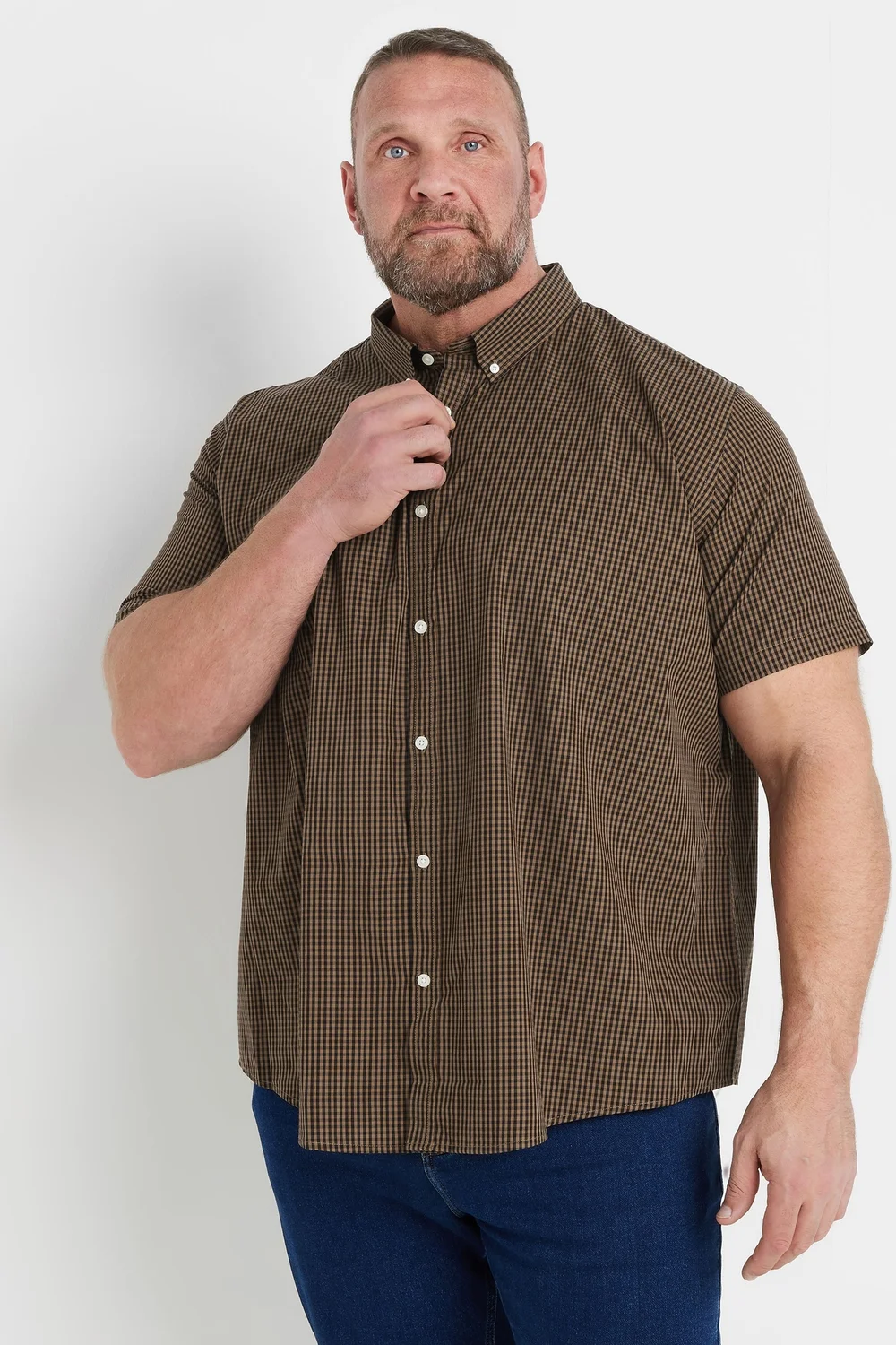 BadRhino Brown Gingham Check Shirt - XXL Image 2