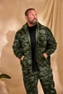 BadRhino Dark Green Camo Print Zip Through Hoodie - XXL Image 1