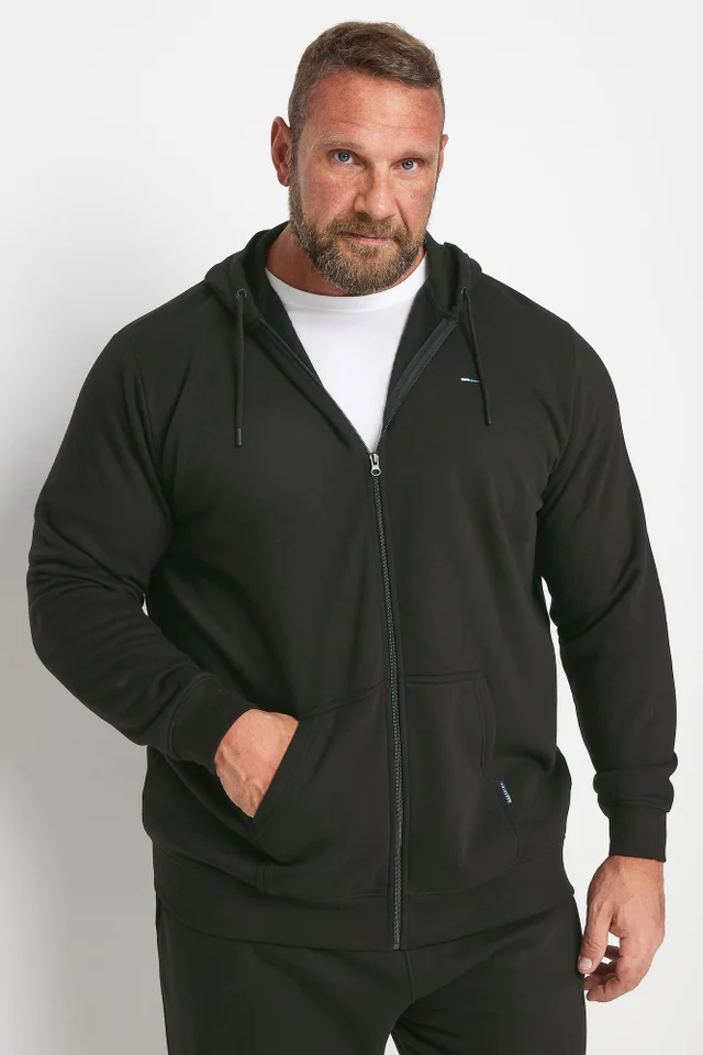 BadRhino Black Essential Zip Through Hoodie