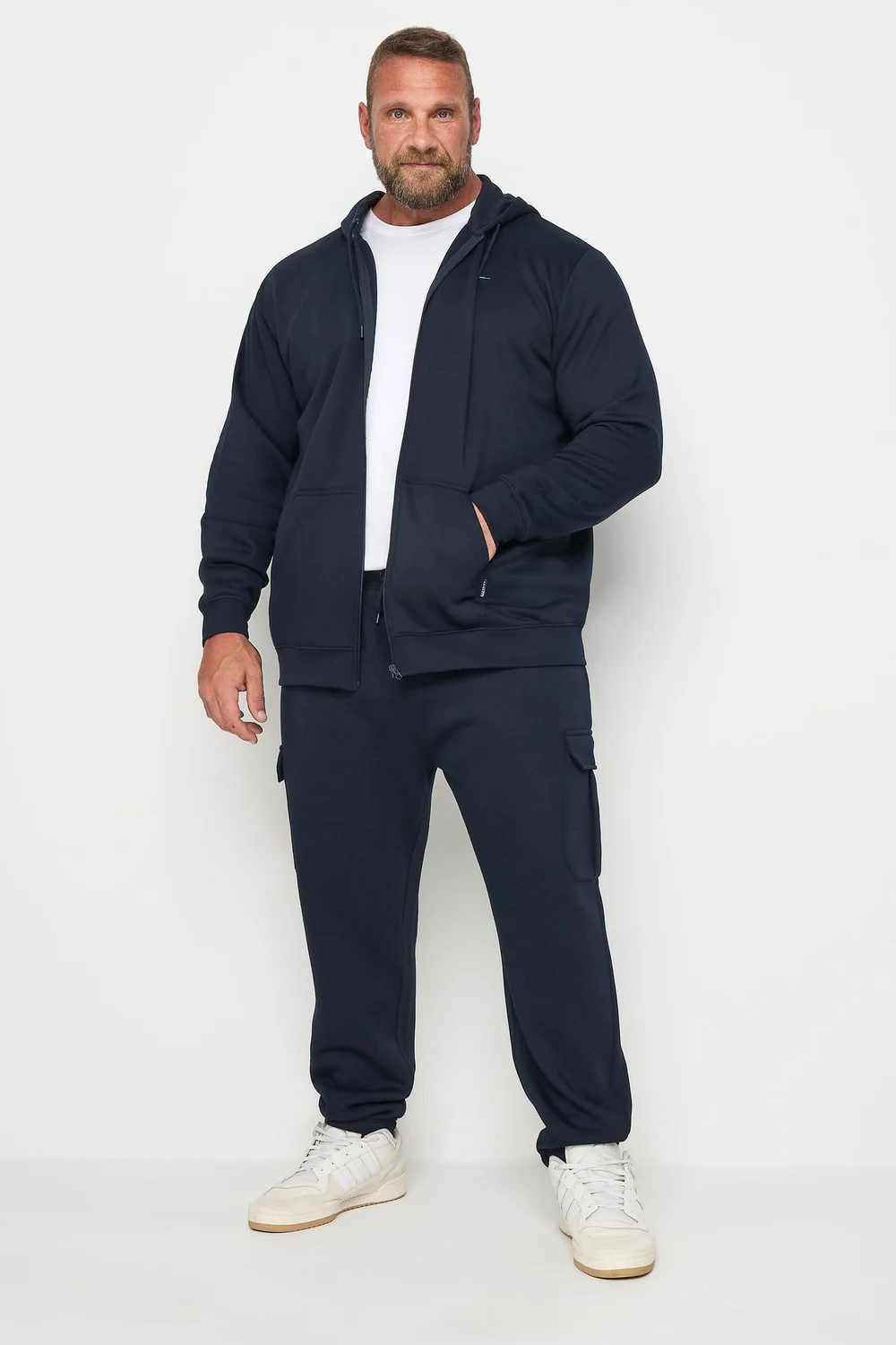 BadRhino Navy Blue Zip Through Hoodie - 7/8 XL Image 2