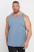 BadRhino 3 Pack Blue Plain Vest Tops - 4XL Image 2