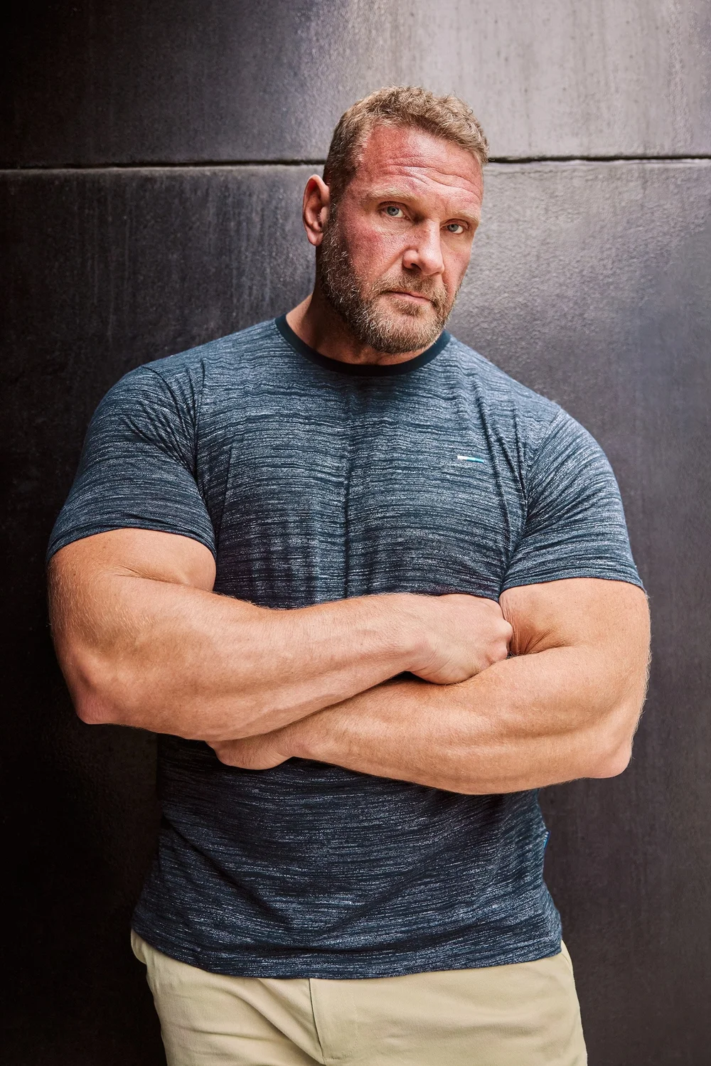 BadRhino Navy Blue Injected Slub T-Shirt - 4XL Image 1