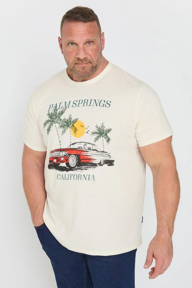 Badrhino White Palm Springs Graphic T-Shirt