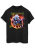 Spiral Galaxy Iron Maiden Flames Black Graphic Music T-Shirt - 3XL Image 1