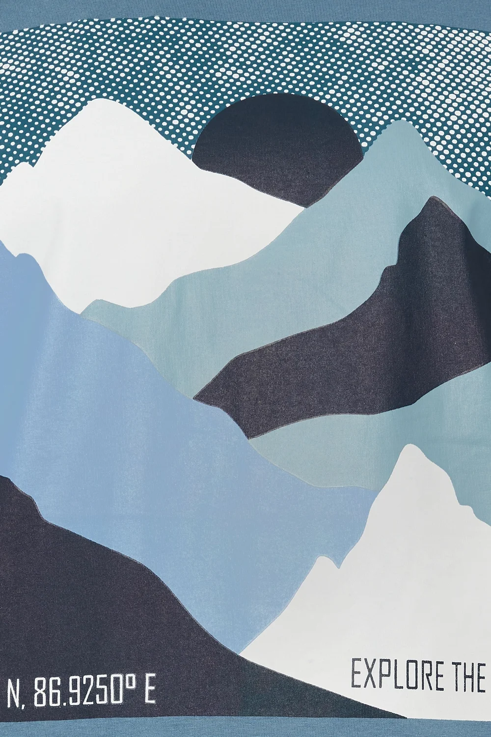 BadRhino Light Blue Abstract Mountain Print T-Shirt - XXL Image 2