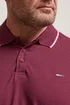 BadRhino Windsor Wine Red Tipped Red Polo Shirt - 7/8 XL Image 4