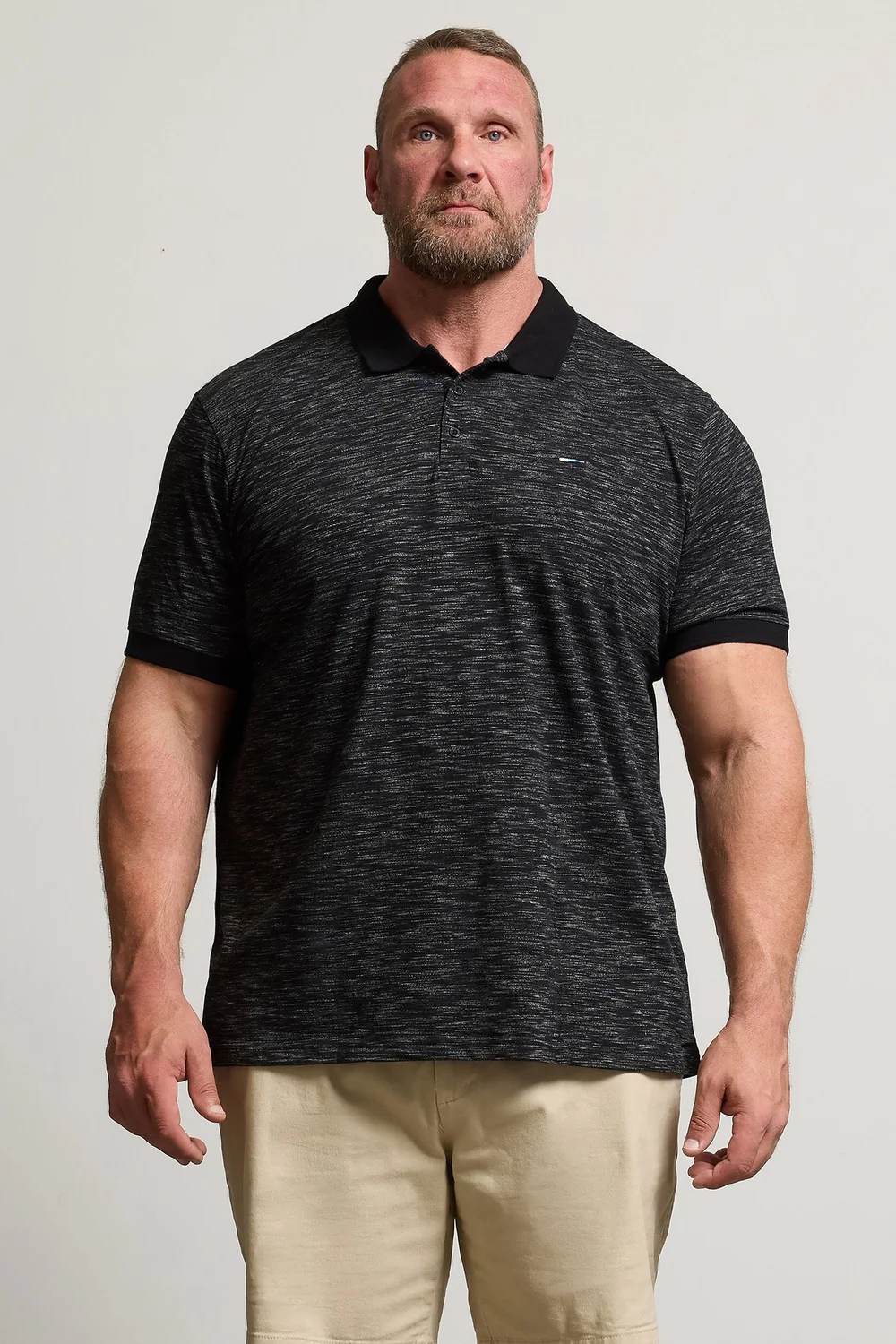 BadRhino Black Slub Polo Shirt - Extra Large Image 2