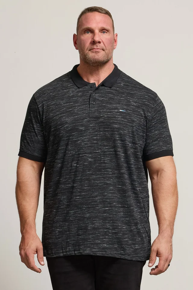 BadRhino Black Slub Polo Shirt