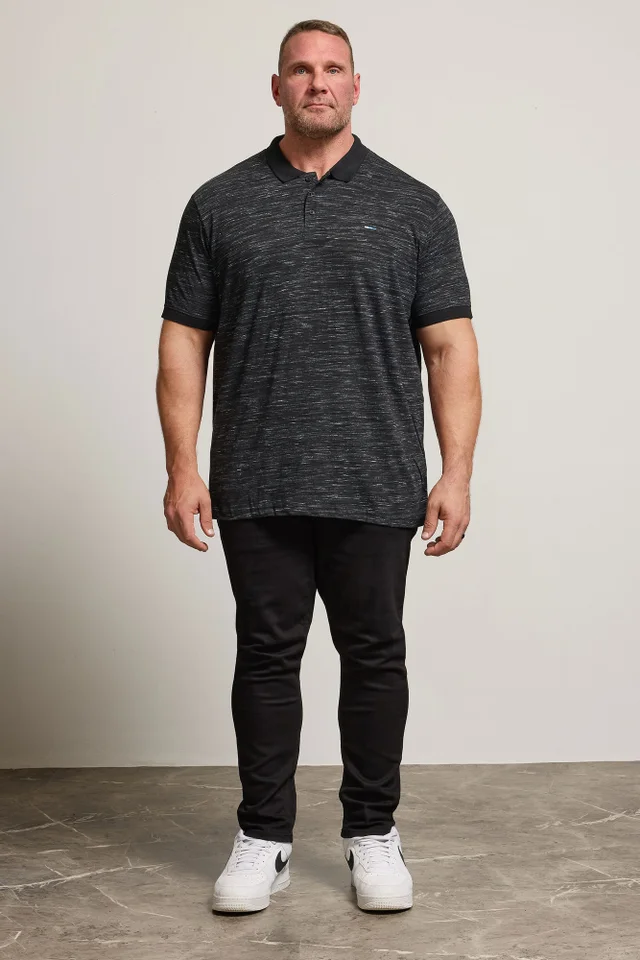BadRhino Black Slub Polo Shirt