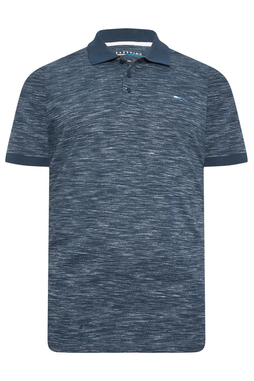 BadRhino Navy Blue Slub Polo Shirt - 5/6 XL Image 4