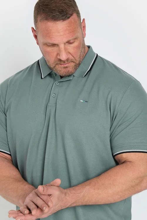 BadRhino Green Tipped Core Polo Shirt - 4XL Image 4