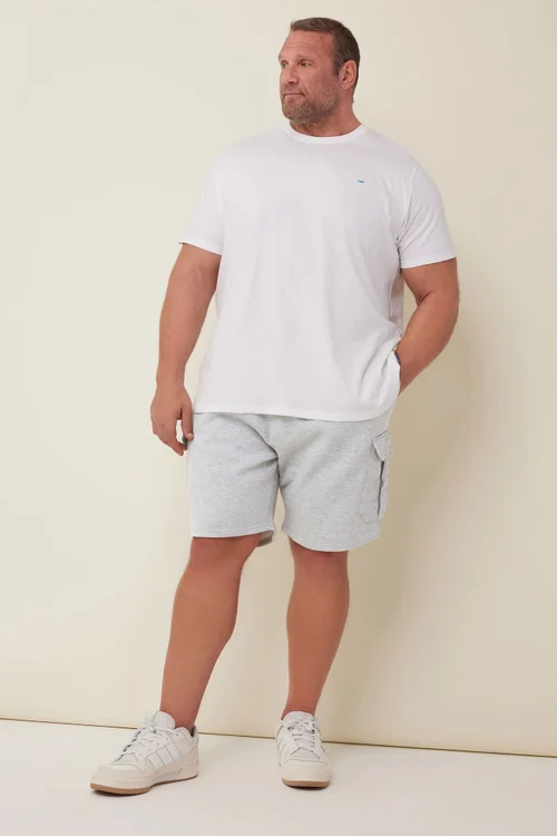 BadRhino Grey Marl Essential Cargo Jogger Shorts - Extra Large Image 2