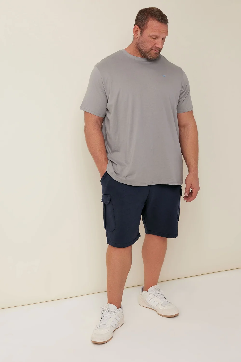 BadRhino Navy Blue Essential Cargo Jogger Shorts - 4XL Image 2
