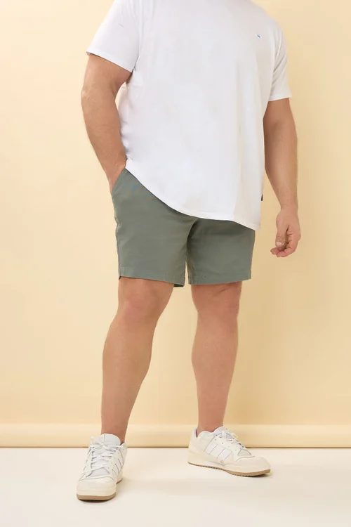 BadRhino Big & Tall Sage Green Stretch Chino Shorts - 54 W Image 2