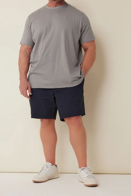 BadRhino Navy Blue Stretch Elasticated Waist Chino Shorts - 3XL Image 1