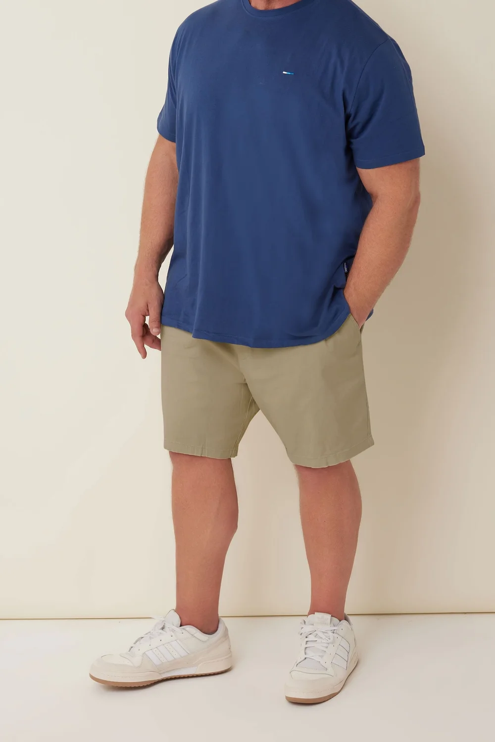 BadRhino Stone Brown Stretch Elasticated Waist Chino Shorts - Large Image 2