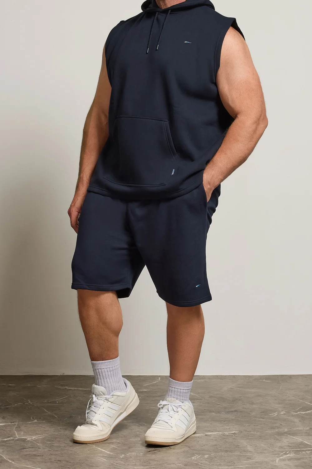 BadRhino Navy Blue Essential Jogger Shorts - 4XL Image 1