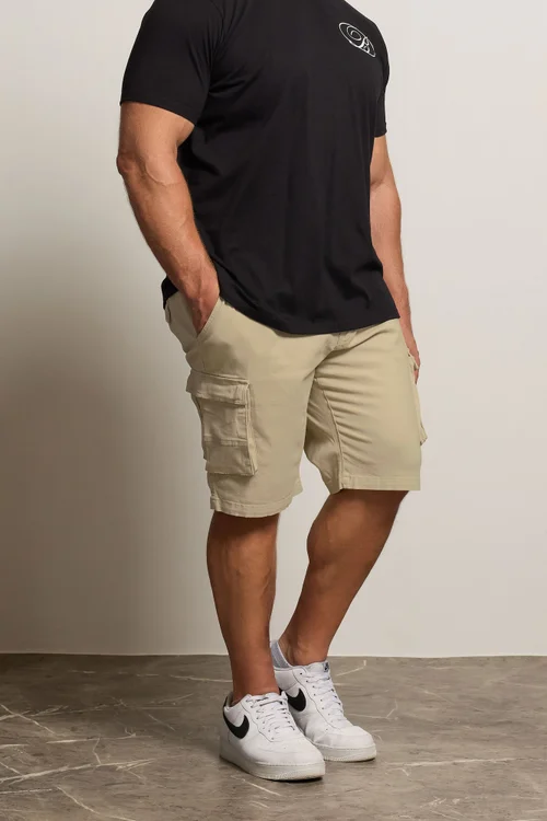 BadRhino Big & Tall Stone Brown Stretch Cargo Shorts - 54 W Image 1